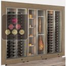 Built-in combination of 3 professional refrigerated display cabinets for wine, cheese and cured meat - Flat frame ACI-PAR37900HE