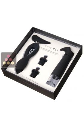 Coffret tire-bouchon Chic Lady Set noir 